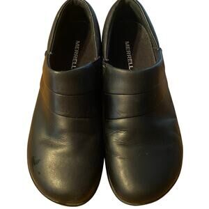 Merrell Women's  "Dassie" Stitch Slip-on Shoe, Black Leather, Size 7W, # J31334W